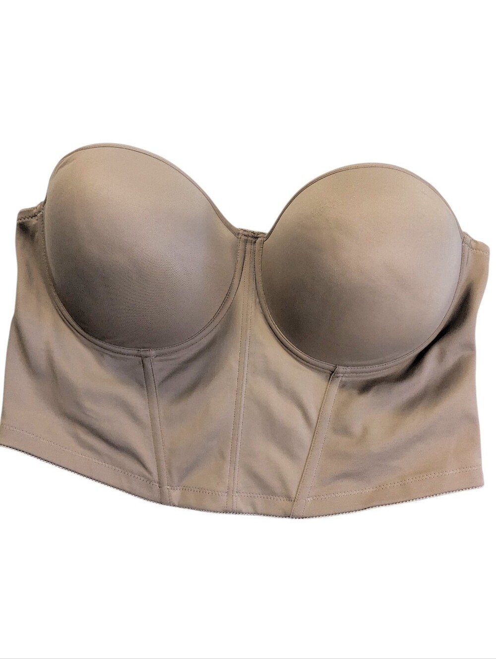 Addition Elle Nude Strapless Longline Bandeau Bra Style 7474 44D Flaw